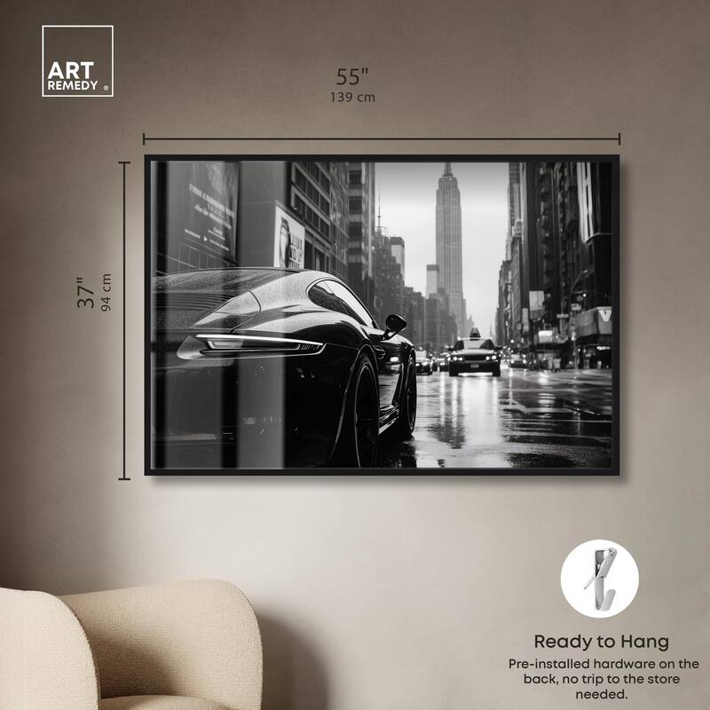 Rainy Day New York Shadowbox by Art Remedy