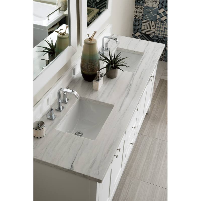 James Martin Vanities Palisades 72" Double Vanity, Bright White