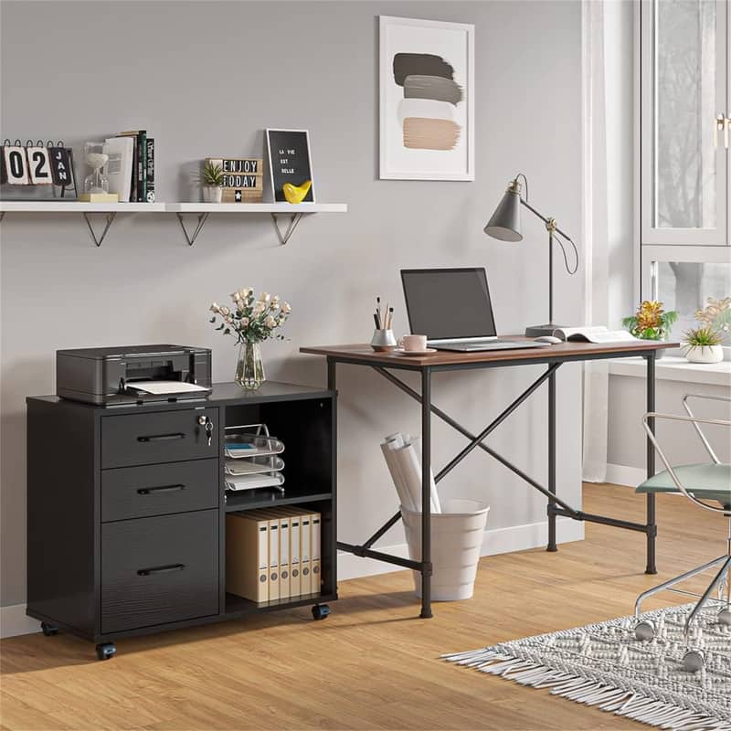 3 Drawer File Cabinets - 34.6"D x 18.1"W x 6.9"H
