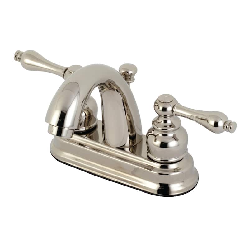 Kingston Brass Restoration Two-Handle 3-Hole Deck Mount 4 in. Centerset Bathroom Faucet