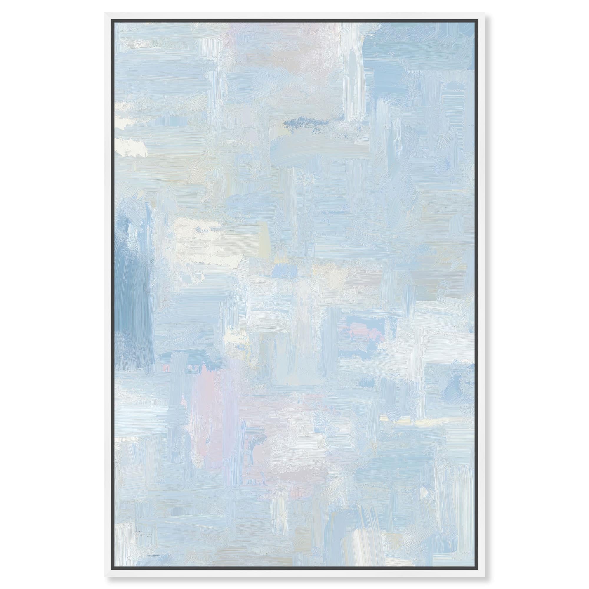 Aqua Dream II Calming Blue Wall Art Framed Canvas Print by Art Remedy