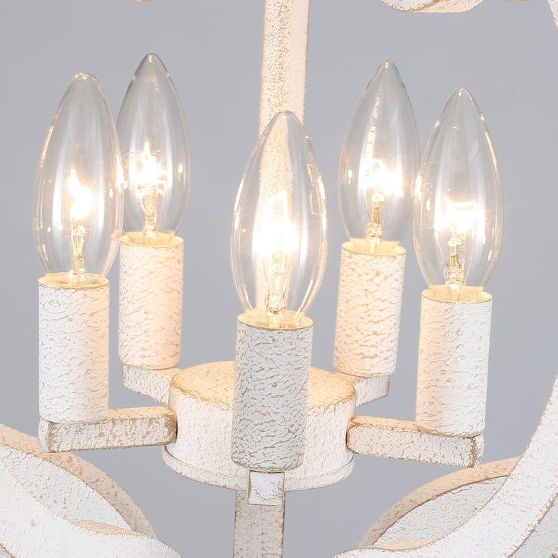 5-Light Candlestick Vintage Hanging Linear Chandelier Lighting Island Chandelier for Kitchen Island