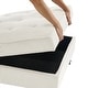 preview thumbnail 37 of 83, 31.78" W Oversized Square Upholstered Storage Ottoman with Wooden Tray