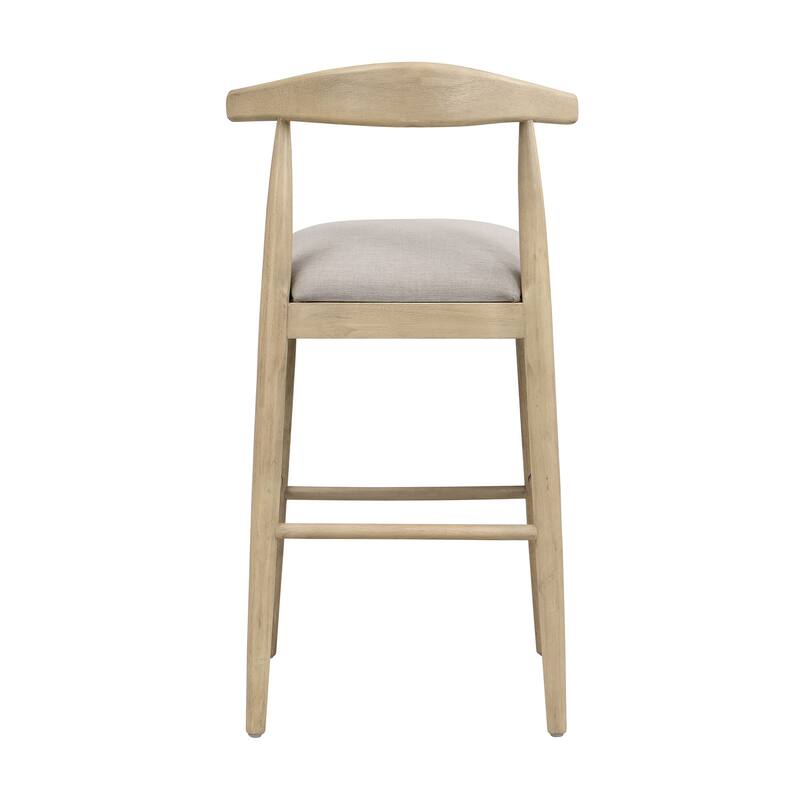 Bar Stool In Pebble Fabric (Set of 2)