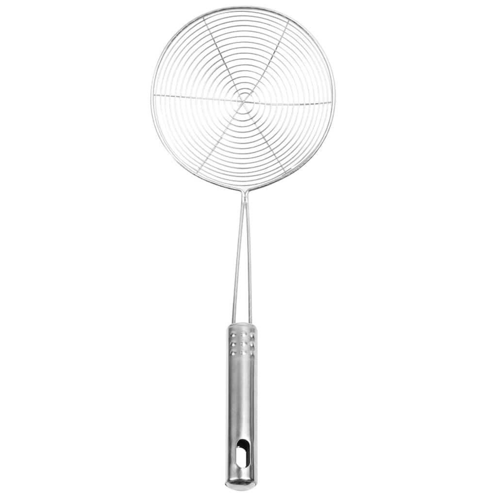 Stainless Steel Mesh Strainer Spider Skimmer Spoon Fry Utensil 6" Dia - 15"x6"x2"(L*W*D)