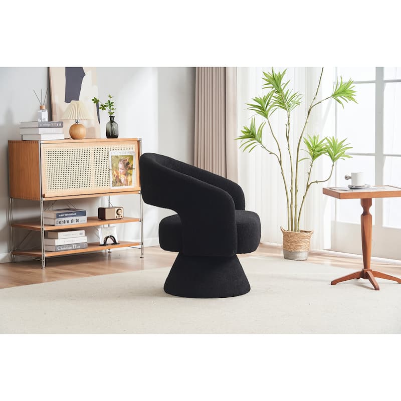Swivel Accent Chair Armchair, Round Barrel Chair