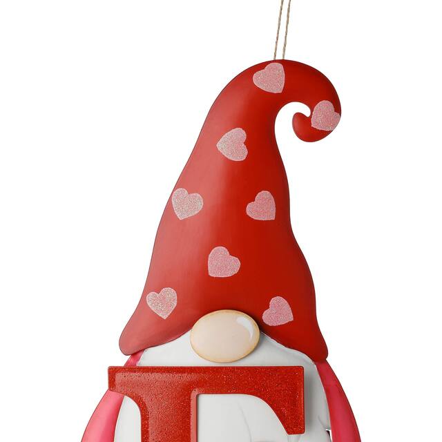 Glitzhome Set of 4 Metal Valentine's LOVE Gnome Yard Stake Hanging Sign