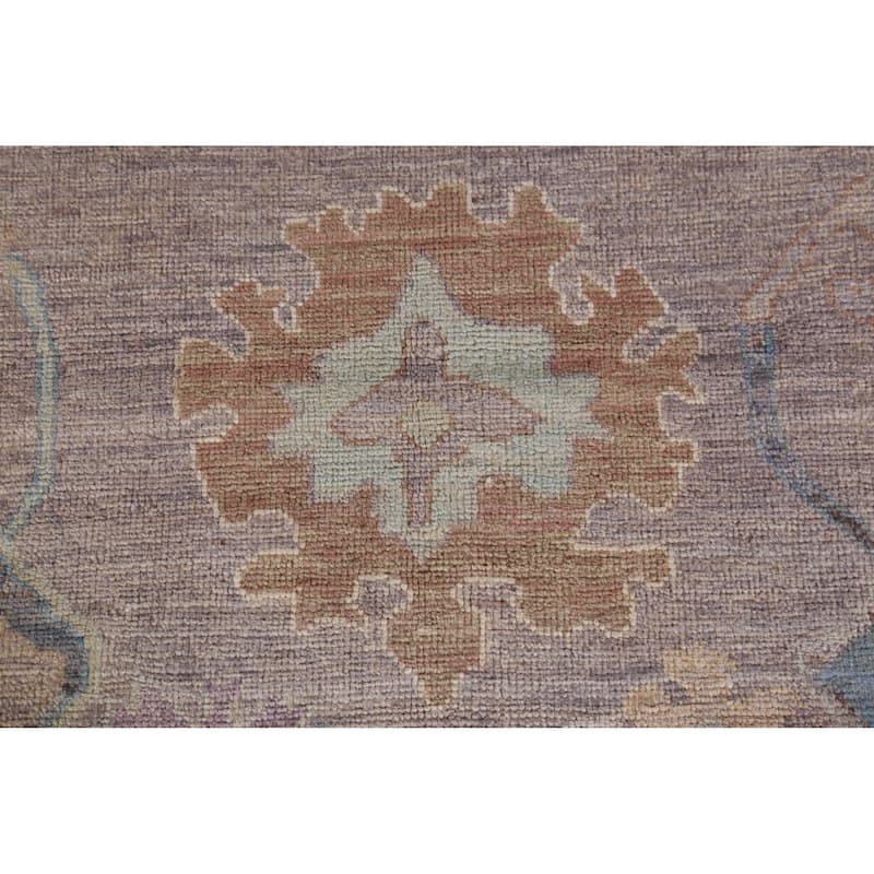 Grey Oushak Turkish Area Rug Handmade Vegetable Dye Wool Carpet - 8'1" x 9'9"