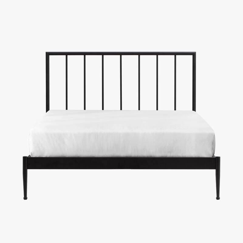 Intercon Modern Metal Panel Bed, Black