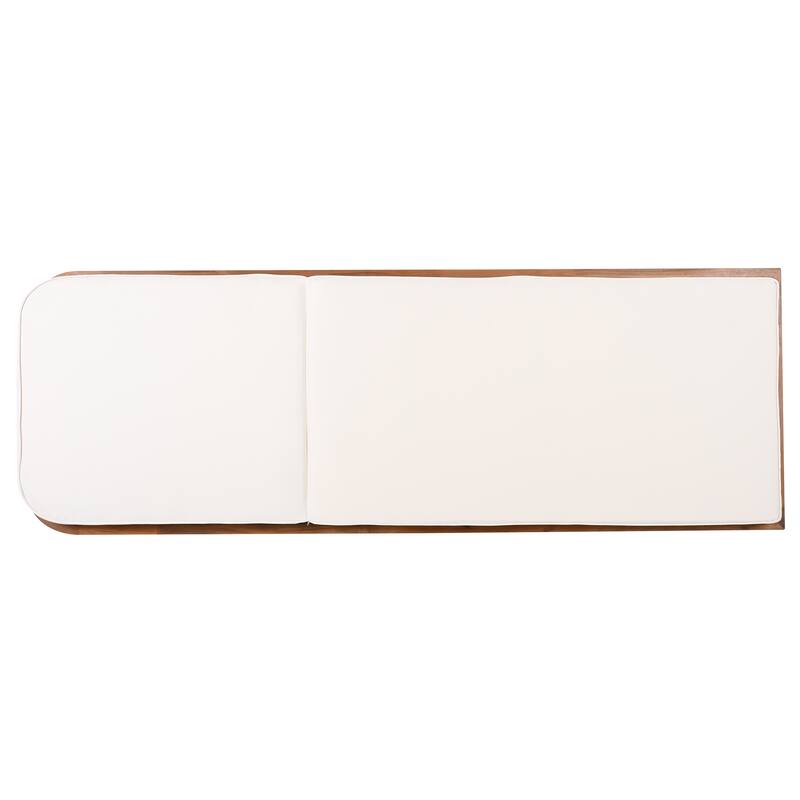 Roomfitters Outdoor Acacia Wood Lounge Chair, Adjustable Reclining Back, PE Rattan Accents