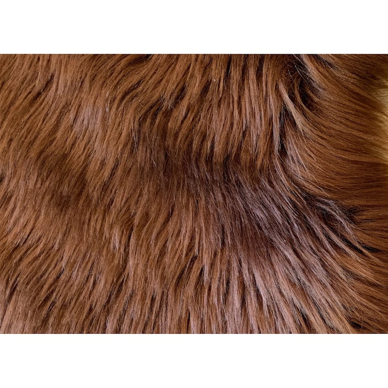 Ovella Home Premium Luxurious Faux Sheepskin 8-Pelt Plush Shag Area Rug - 6' x 8' - 6' x 8' - Brown