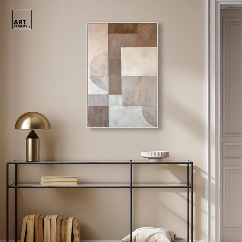 Neutral Tone Blocks II Canvas by Art Remedy