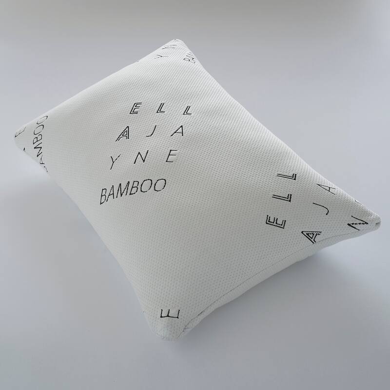 Bamboo Shredded Memory Foam Pillow, Adjustable Density, with Extra Fill and Carry Pouch - White