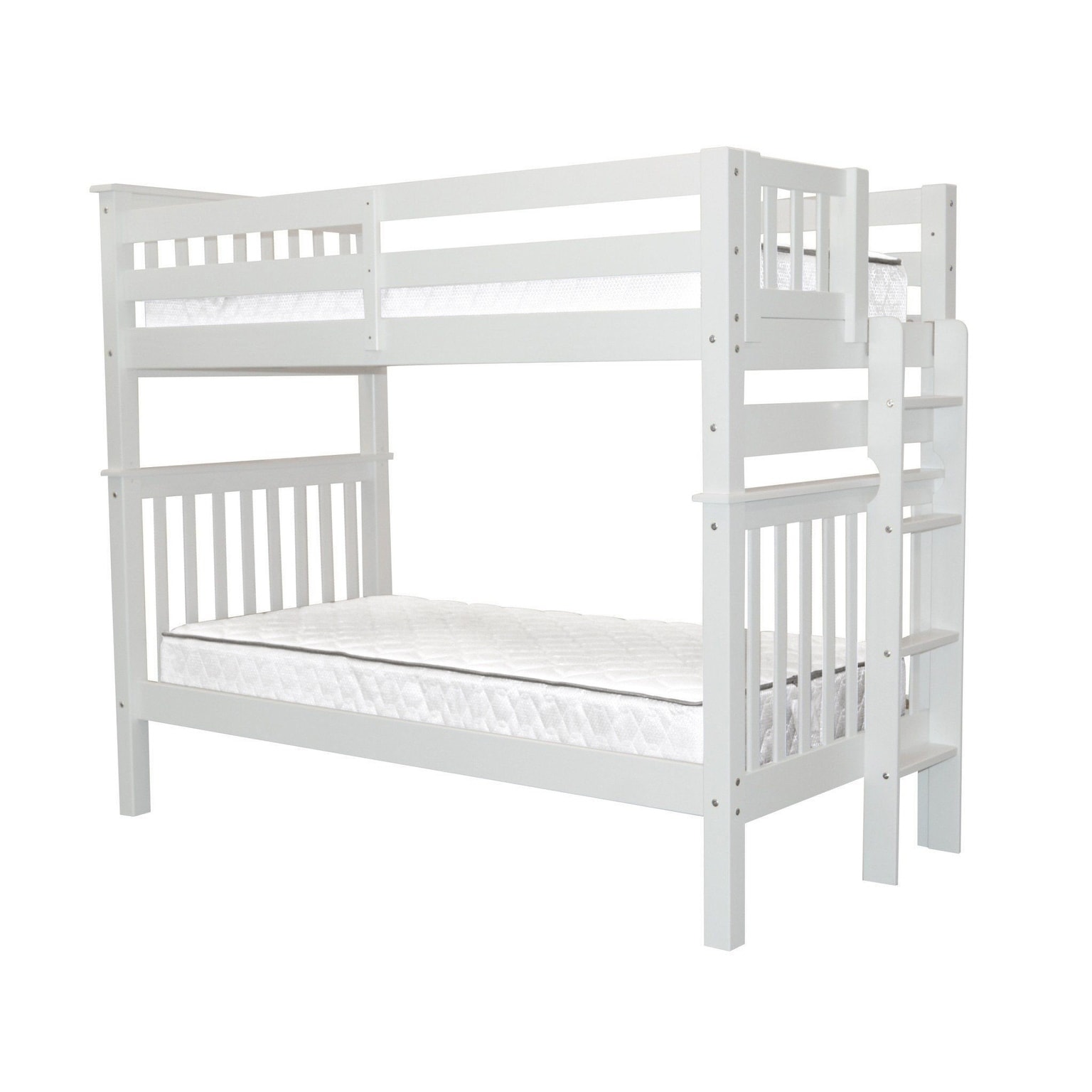 Taylor & Olive Trillium Twin over Twin Bunk Bed with Ladder and Guardrails-image