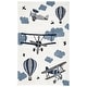 preview thumbnail 15 of 18, SAFAVIEH Carousel Kids Rudolfina Airplane Rug 3'3" x 5'3" - Ivory/Blue