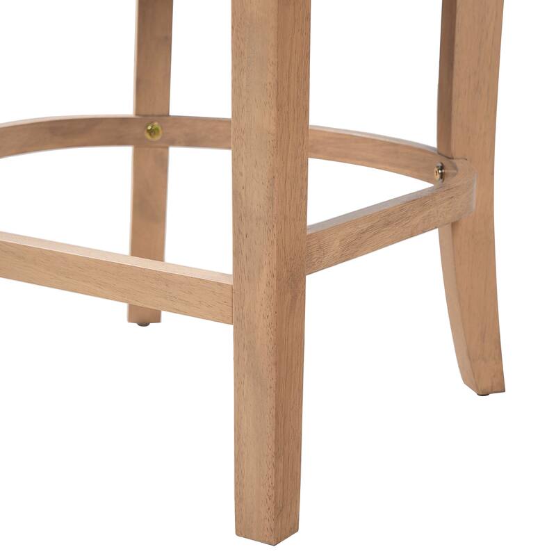 Christopher Knight Home - Rosdale Modern Upholstered Counter Height Bar Stool with Armrests, Padded Seat & Backrest, Set of 2