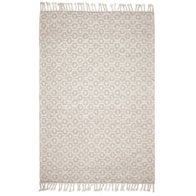 ECARPETGALLERY Braid weave Sienna Grey Wool Rug - 6'4 x 9'5