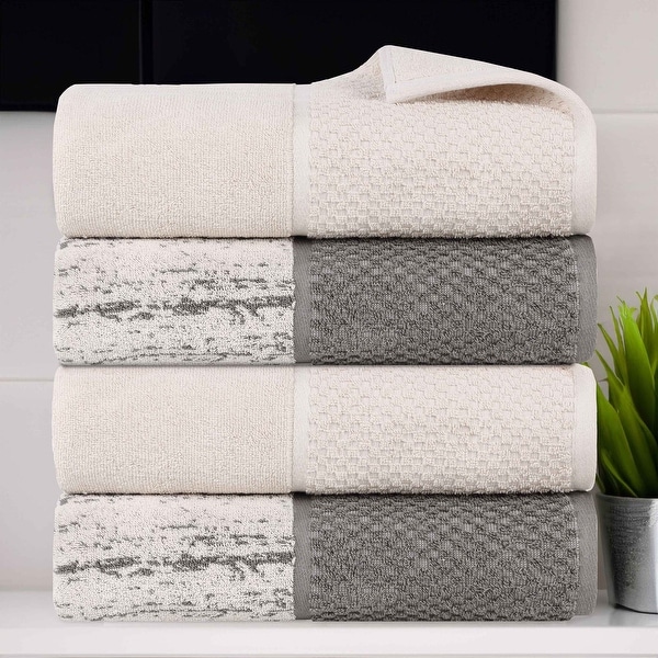 Superior Lodie Cotton Jacquard Solid and Two-Toned Bath Towel Set