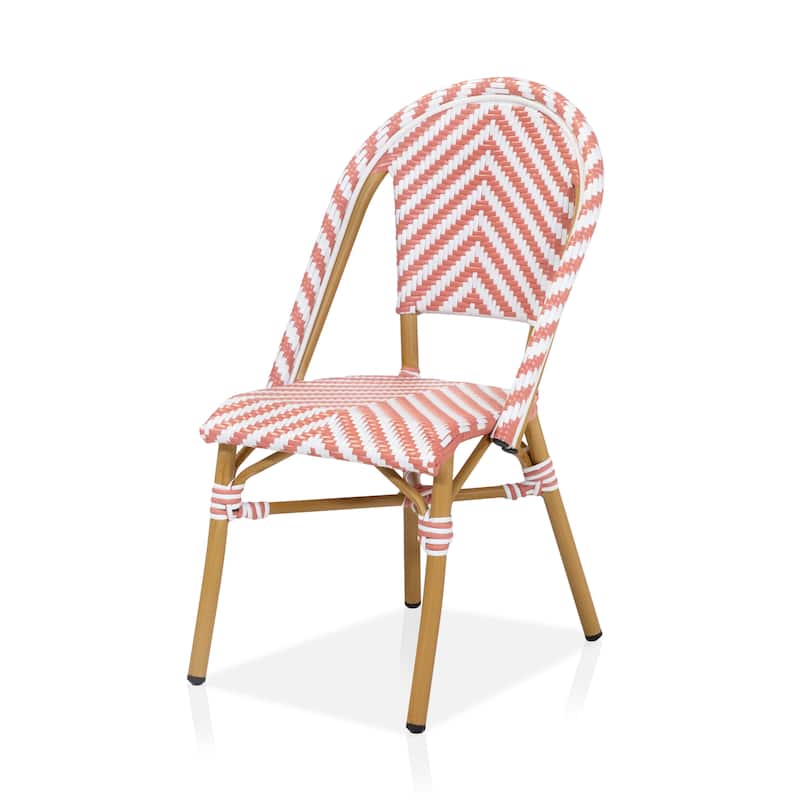Irene French Chevron Wicker Patio Dining Chairs by Furniture of America
