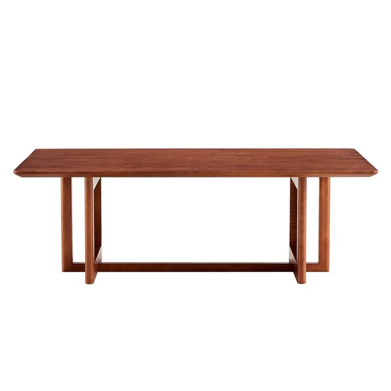 Chinese style log wind Imitation rattan tea table rectangular solid wood coffee low table small family living room