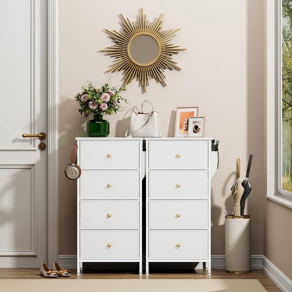 white fabric dresser Jarin Grasscloth – Paloma and Co It blends seamlessly with various styles WLIVE Tall Dresser for Bedroom,