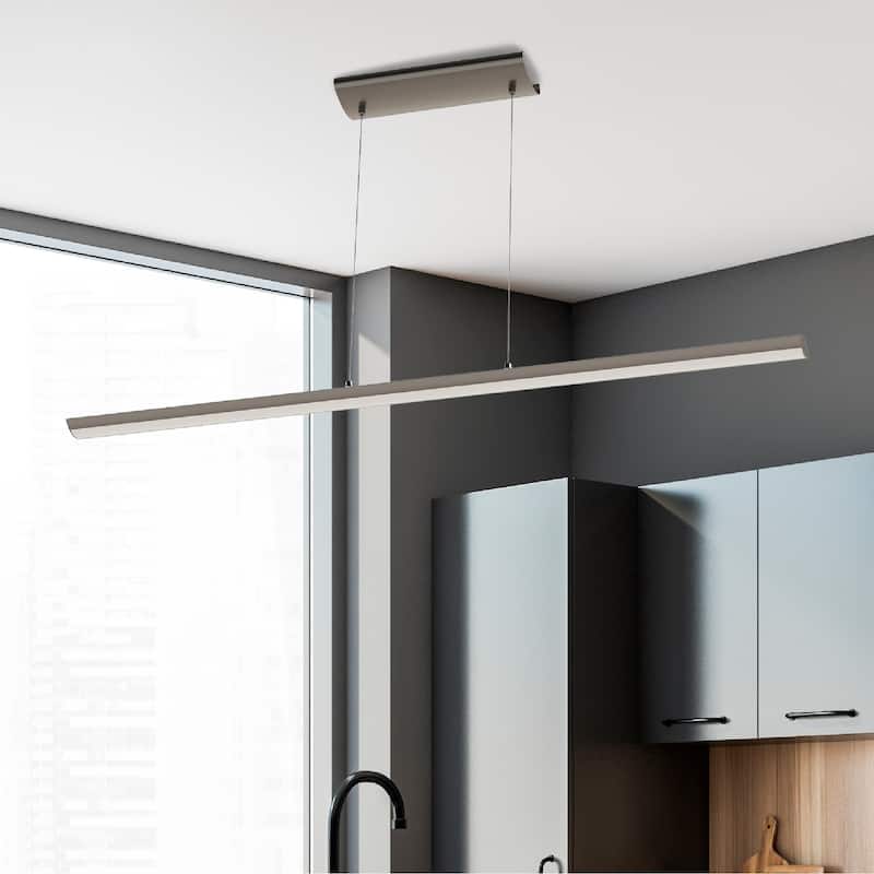 Eglo Pellaro 3-light Matte Black LED Linear Pendant - Matte Black