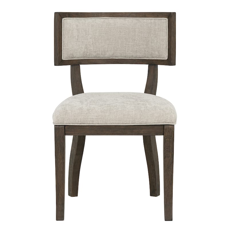 Madison Park Signature Marie Upholstered Split-Back Dining Chairs with Curved Wood Frame (Set of 2)