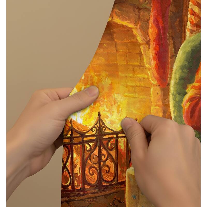 Thomas Kinkade Santa's Workshop Shower Curtain by Laural Home