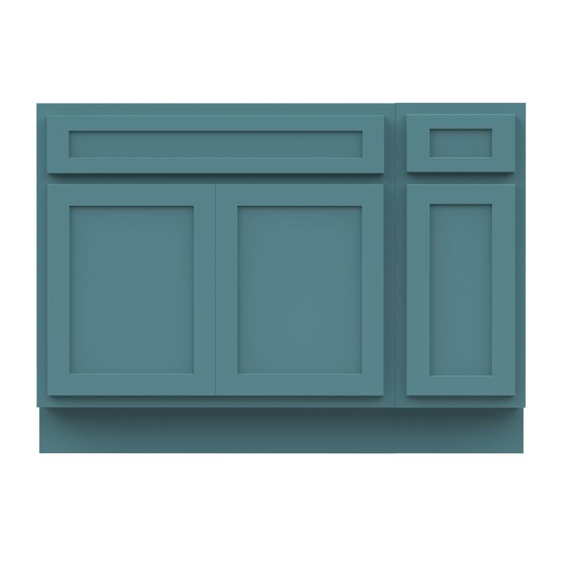 Vanity Art 51" Oak Freestanding Bathroom Vanity Cabinet without Top