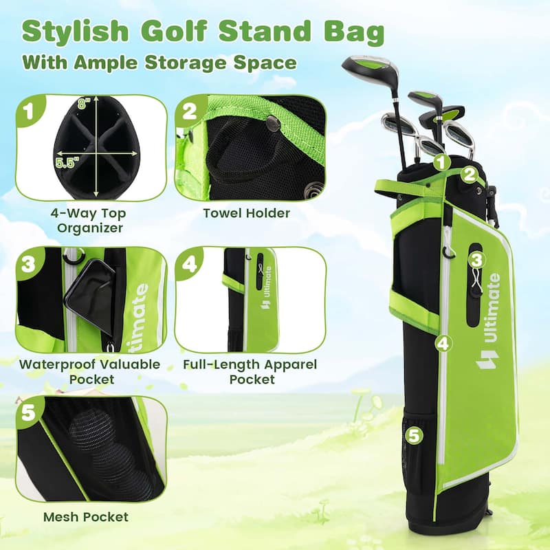 Ultimate Junior Complete Golf Club Set for Kids Age 11-13 Years Old - See Details