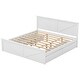 preview thumbnail 9 of 11, King Size Wooden Bed Frame with Storage Drawers, Headboard, and Support Legs, No Box Spring Needed