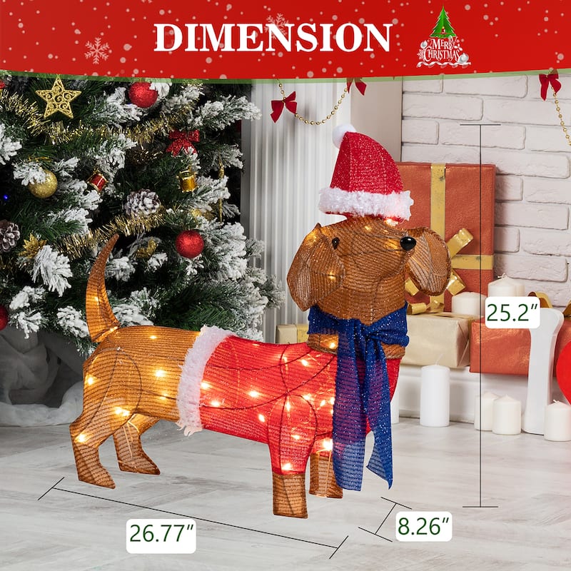 Futzca Christmas Light Holiday Reindeer & Sleigh