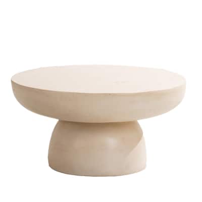 Modern Magnesium Oxide Coffee Table with Rain Cover for Outdoor Use