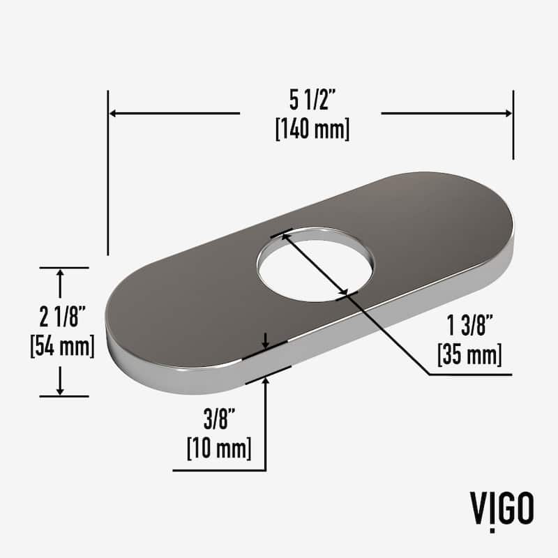 VIGO 5.5" L Bathroom Deck Plate in Brushed Nickel