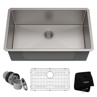 KRAUS Standart PRO Undermount Single Bowl Stainless Steel Kitchen Sink