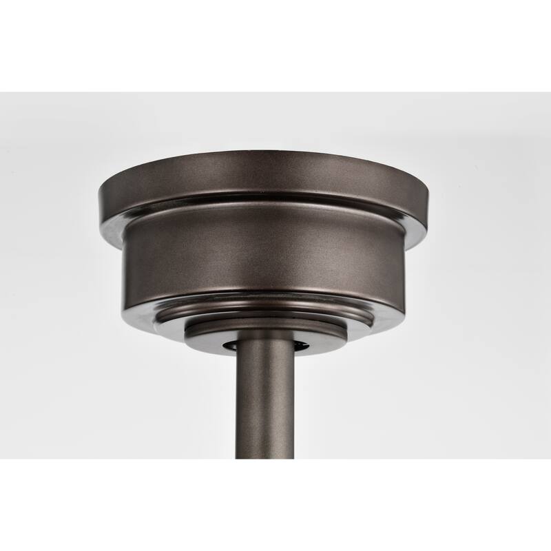 Cadence 52 Inch Oil Rubbed Bronze 2 Light, 5 Blades Lighted Ceiling Fan with Remote