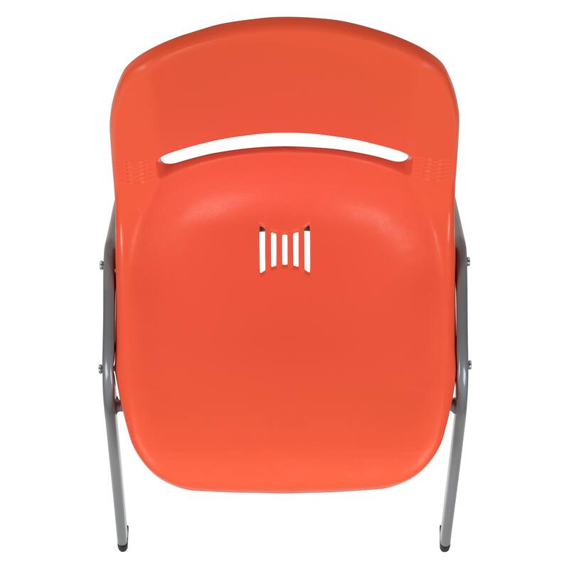 880 lb. Capacity Ergonomic Shell Stack Chair with Metal Frame