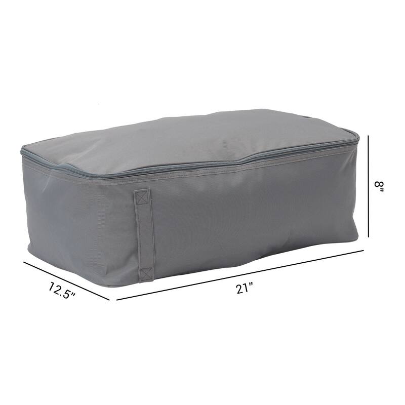 1 Pack Clothes Storage,Storage Bags,Moving Bags for Organizing Bedroom,Clothing,Closet Organizers and Storage with Handles - Grey - 21*12.5*8in