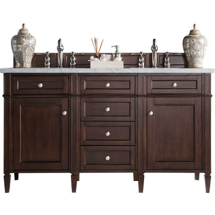 James Martin Vanities 650-V60D-FEJP Brittany 60" Free Standing Double - Burnished Mahogany