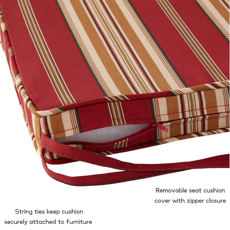 Greendale Home Fashions 18-Inch Square Outdoor Chair Pad (4-Pack)