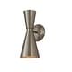 preview thumbnail 5 of 25, Rennnsan 2-Light Modern Industrial Cone Vanity Light in Brass/ Nickel