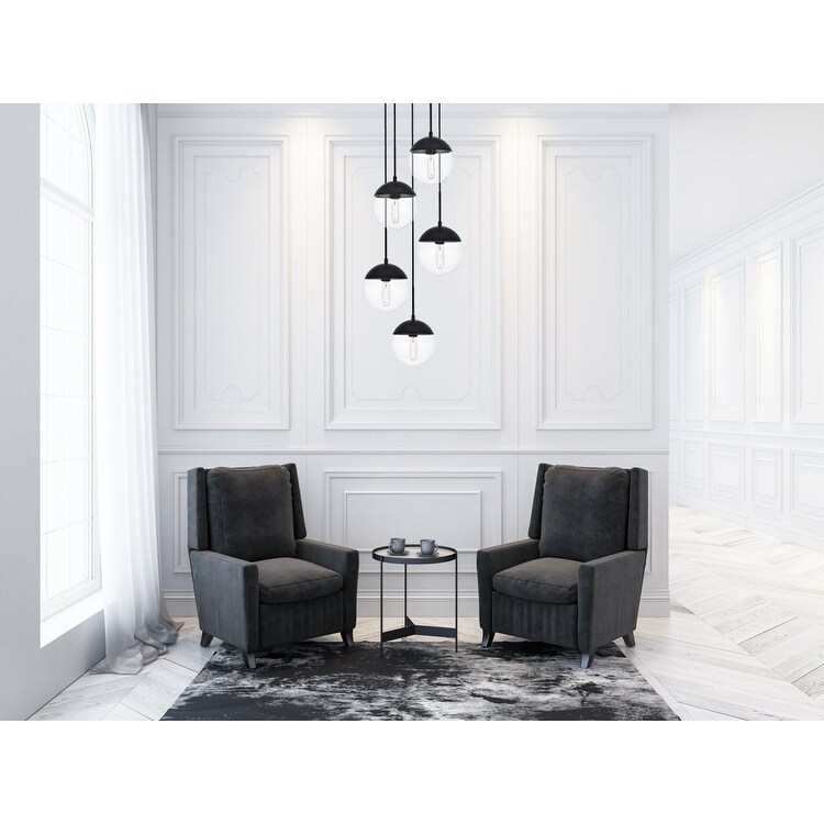 5-Light 18 inch Pendant with Clear Glass - Overstock - 22806942