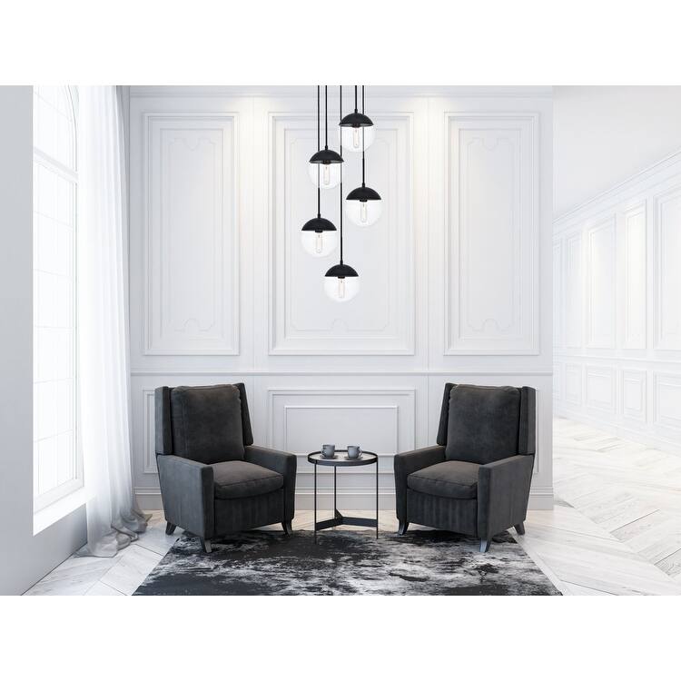 5-Light 18 inch Pendant with Clear Glass