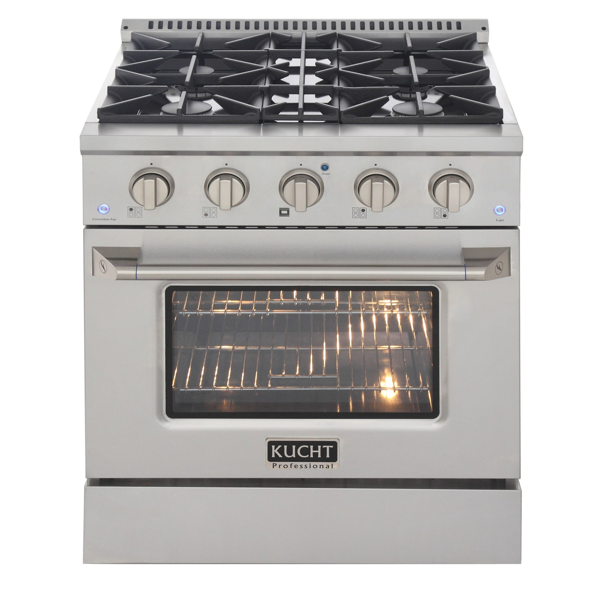 KUCHT 30 in. 4.2 cu. ft. Dual Fuel Range for Propane Gas with Sealed Burners and Convection Oven with Optional Color Door