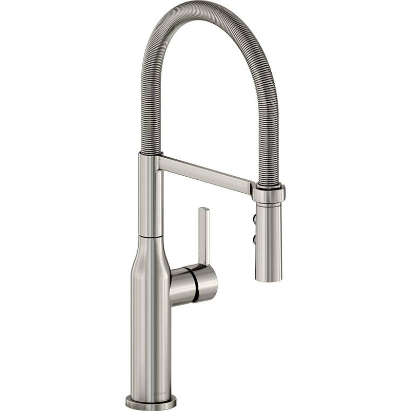 Elkay Avado Single Hole Kitchen Faucet with Semi-professional Spout and Forward Only Lever Handle - Lustrous Steel