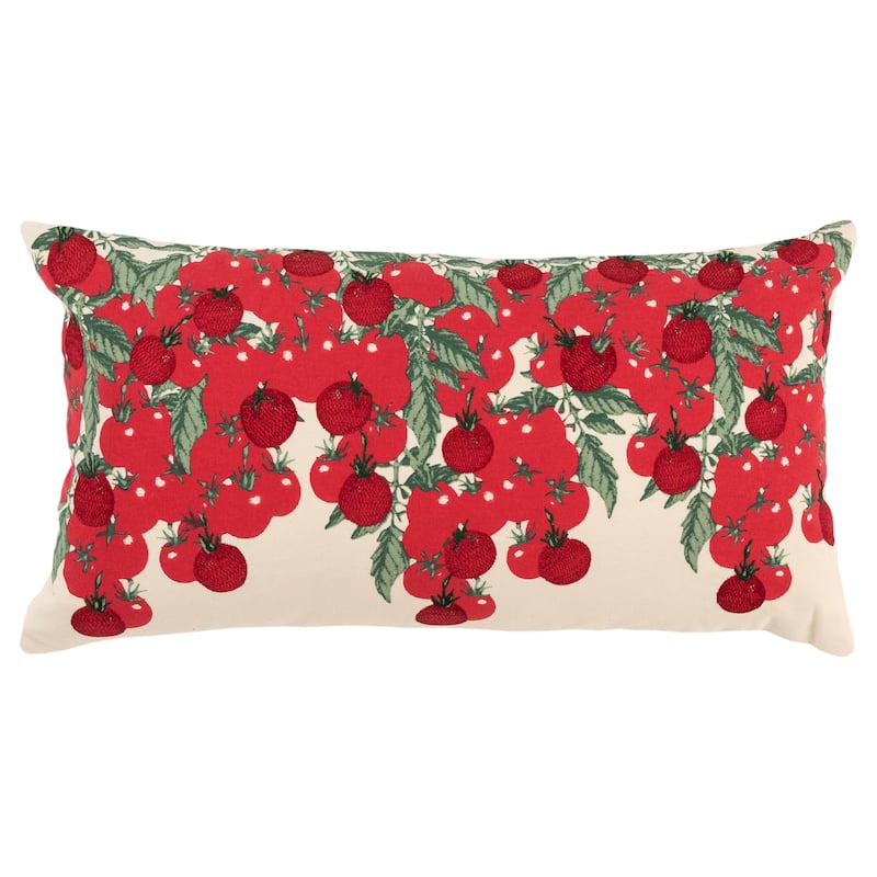 Rizzy Home Cherry Tomato Printed Throw Pillow Cover
