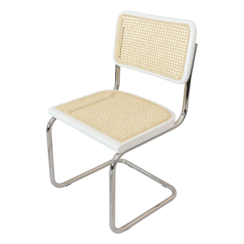 Breuer Chair Company Marcel Breuer Cesca Cane Cantilever Side Chair w/ Chrome Steel Frame (Various Wood & Cane Colors)