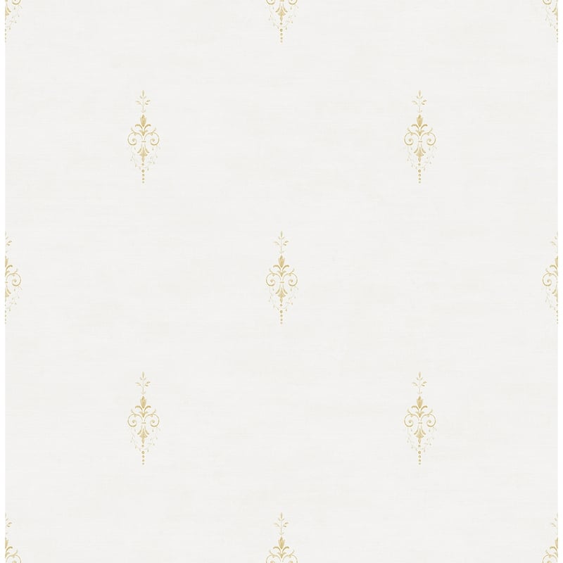 Seabrook Designs Brynn Fleur De Lis Unpasted Wallpaper