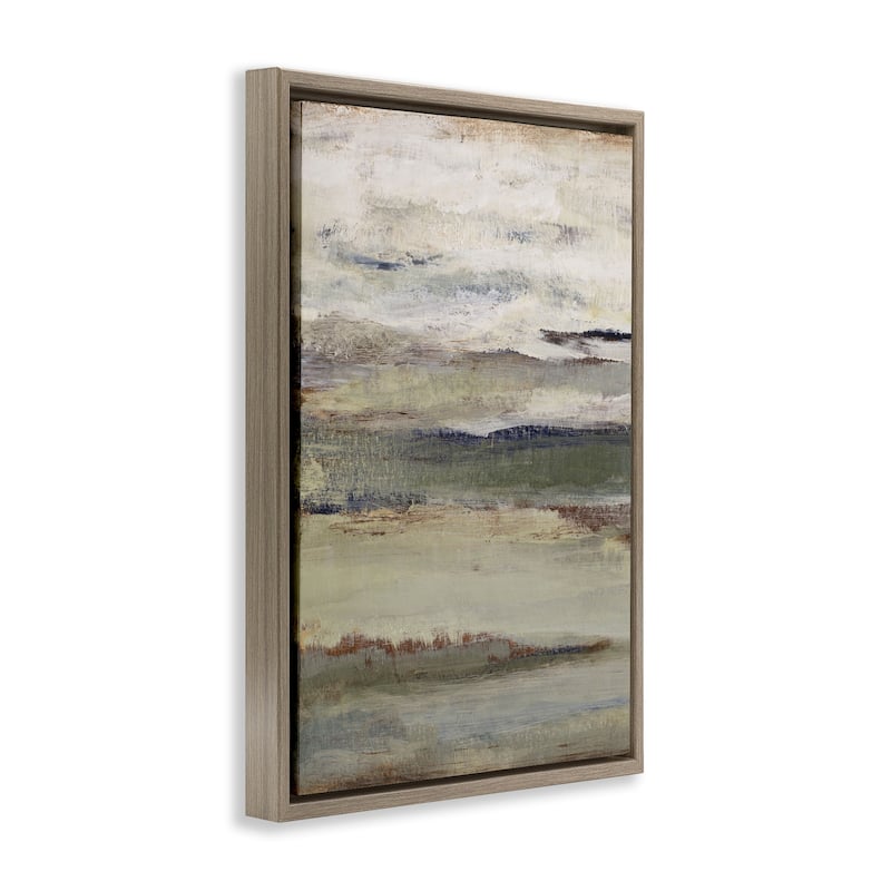 Stupell Abstract Earth's Layers Framed Floater Canvas Wall Art Design By Lanie Loreth
