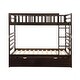 preview thumbnail 26 of 25, Twin Size Solid Pinewood Bunk Beds with Safety Rail, Movable Trundle, Ladder, and Full Length Guardrails